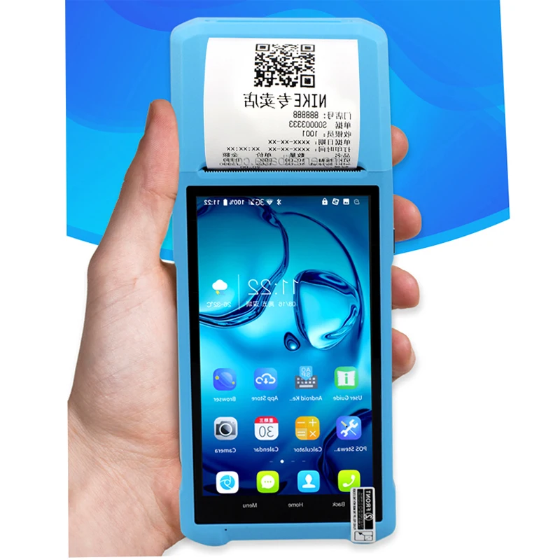 Android 8 1 недорогой Nfc Pos терминал Ручной с Play Store 58 мм Термопринтер