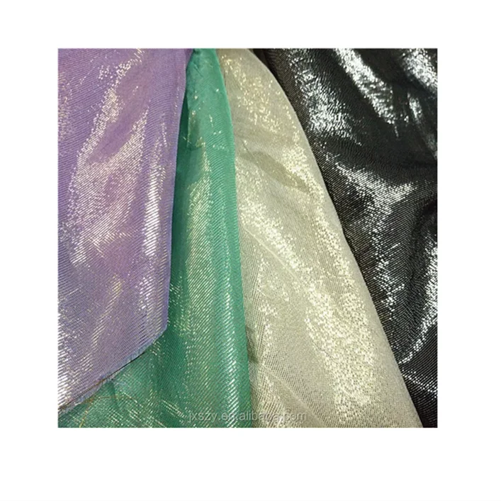 Silk Chiffon Lurex Fabric Gold Metallic Jacquard Silk Fabric
