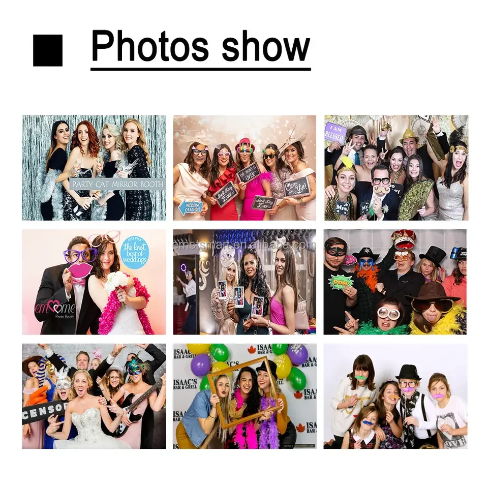 Camera And Printer A Magic Mirror Photo booth Shell The Wedding Photo Booth Kiosk Portable Case Stand With