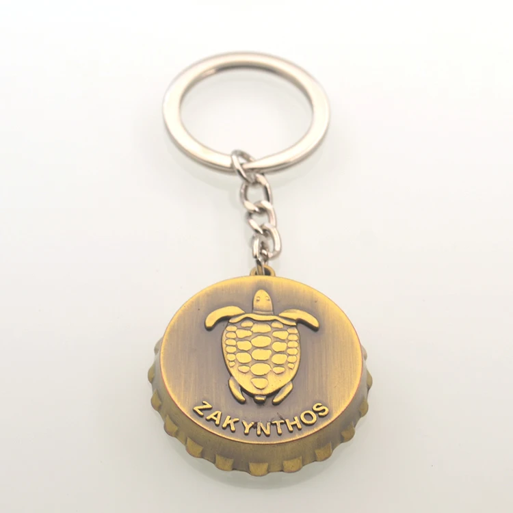 Greece Zakynthos Tourist Souvenirs Gift 2D Sea Turtle Beer Opener Keychain