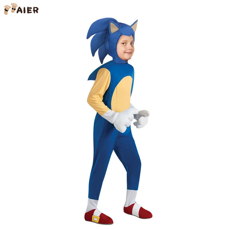 
Halloween Party Boys Game Sonic the Hedgehog Cosplay Costume with Hat 