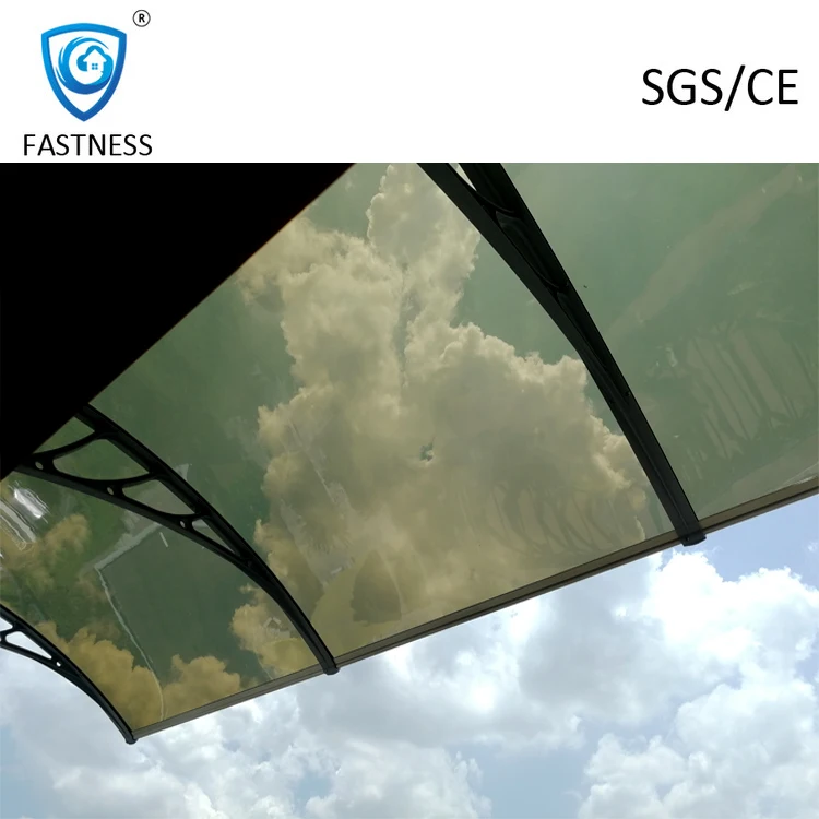 Alloy Frame LED PC Solid Sheets Carport Rain Cover Balcony Sunshades Canopy Tent