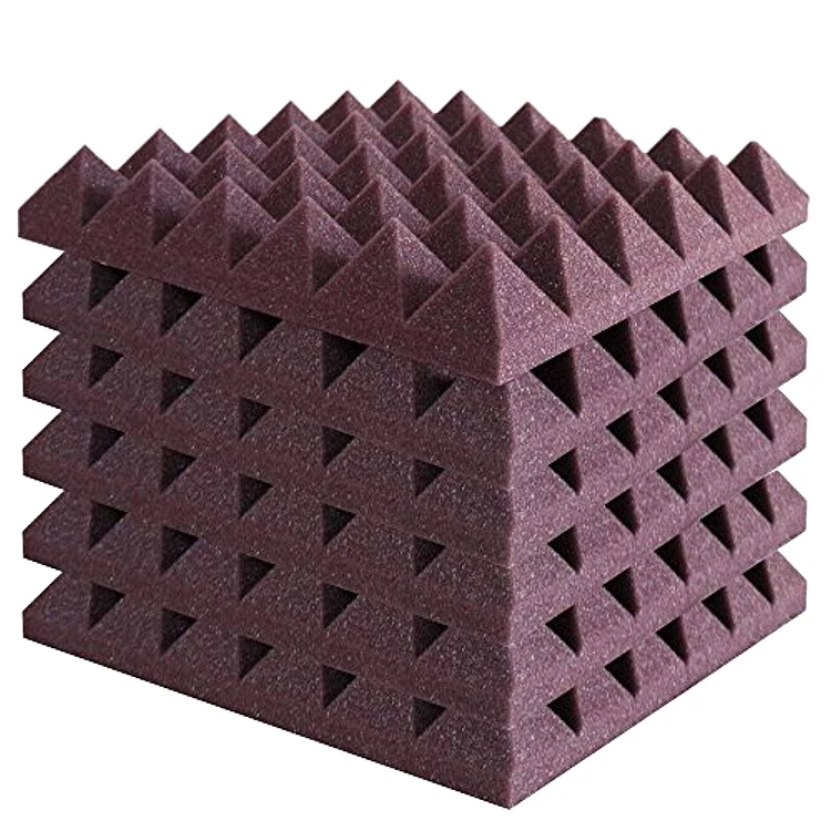 China Supplier Pyramid Shape Sound Proof Foam Wall Acoustic Panels For Home Office Espuma Acusticas Sponge Board