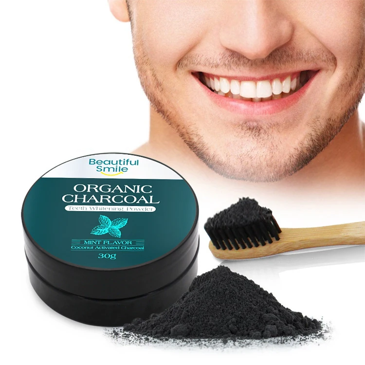 Private Logo Charcoal Powder Oral Care 100% Natural Coconut Activated Bamboo Pap Teeth Whitening Powder