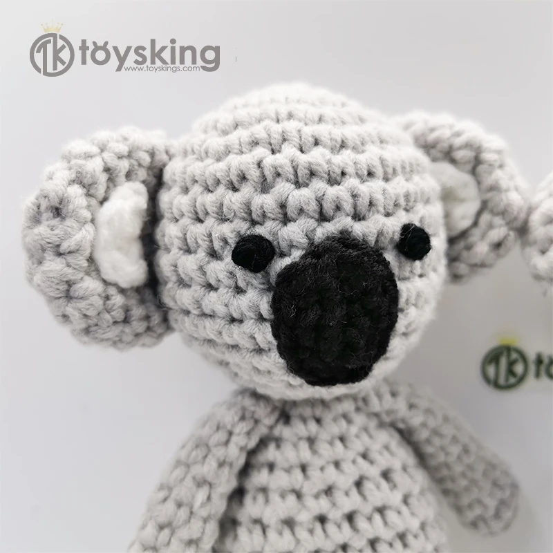 Hot Selling Knitted Animal Knitting Koala Crochet Baby Keychains for kids