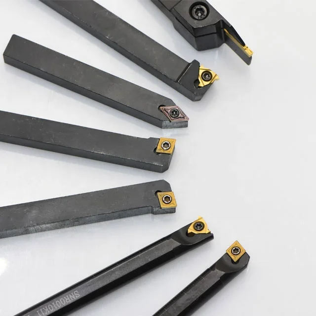 CNC Metal Carbide Turning Tools Lathe Cutting Tool Holders Set with Carbide Turning Inserts