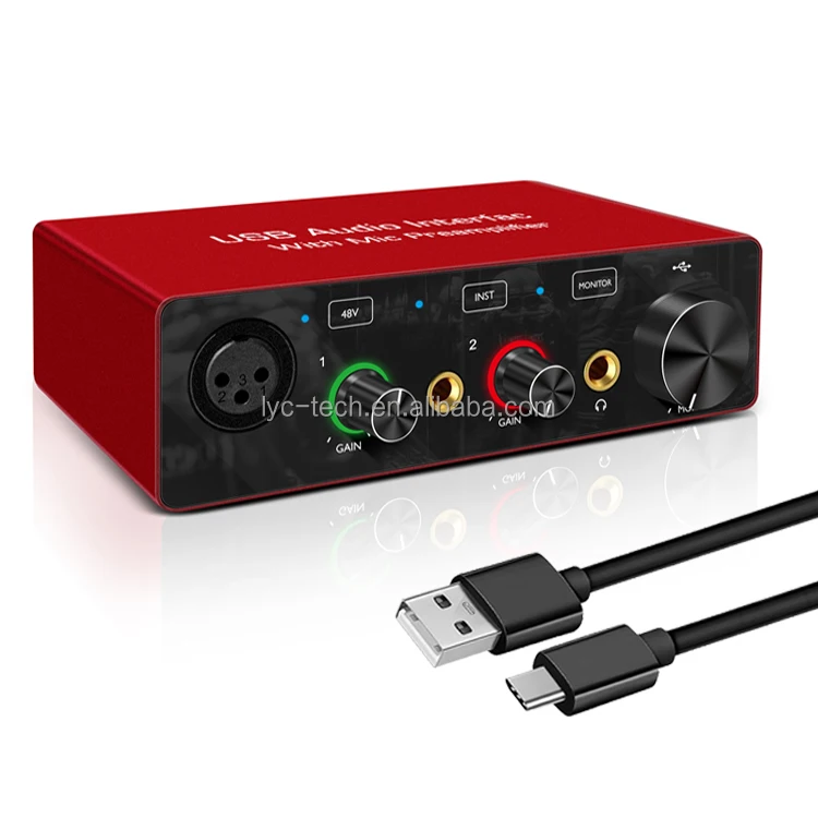 Мануфактура прямые 2-2-OUT 24 бит/96 кГц Интерфейс Аудио usb