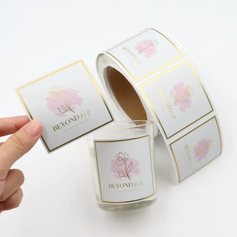 Индивидуальная круглая мини-перерабатываемая бумажная наклейка высокого качества логотип бренда Водонепроницаемая виниловая этикетка для свечи