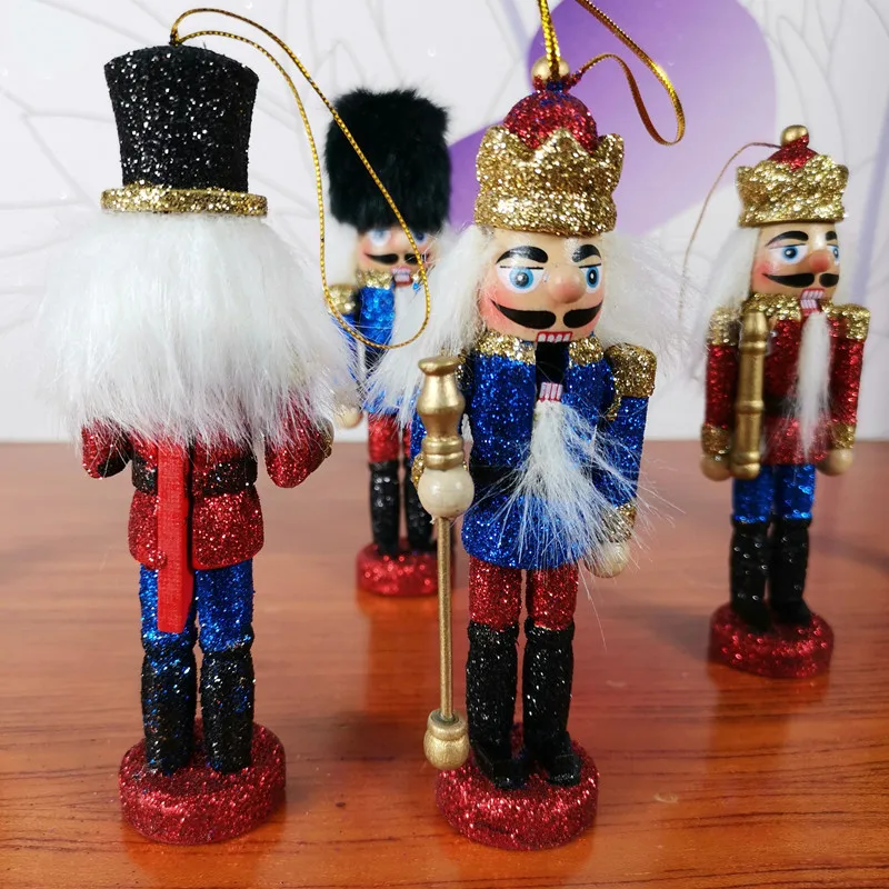 Decor Festival Christmas Ornaments Polyresin Handmade The Nutcracker Walnut Soldiers Dolls Statues For  Home Christmas Tress Xma
