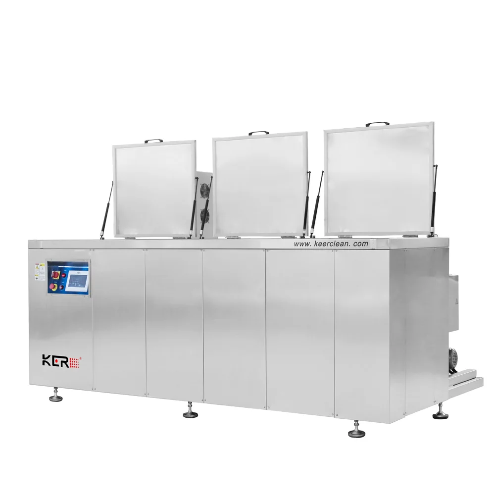 
 Multistage semi-automatic ultrasonic cleaning line for parts cleaning degreasing  