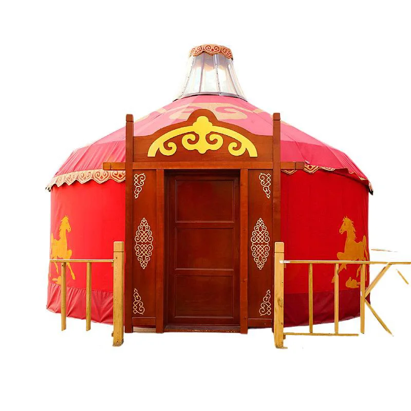 Wholesale Luna Bella Tent Glamping Base Resort Luxury Outdoor Large Camping Winter Tents Yurt 5 6 Meter Bell Tent