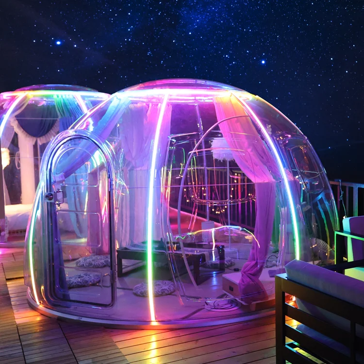 Factory sale dome bubble house oval shape transparent polycarbonate star sky room for internet celebrity