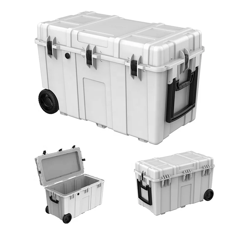 ODM OEM 90L Wheeled Cooler Large Capacity Mobile Cooler Camping Picnic Fishing Cooling Box Food Storage Hard Cooler Box