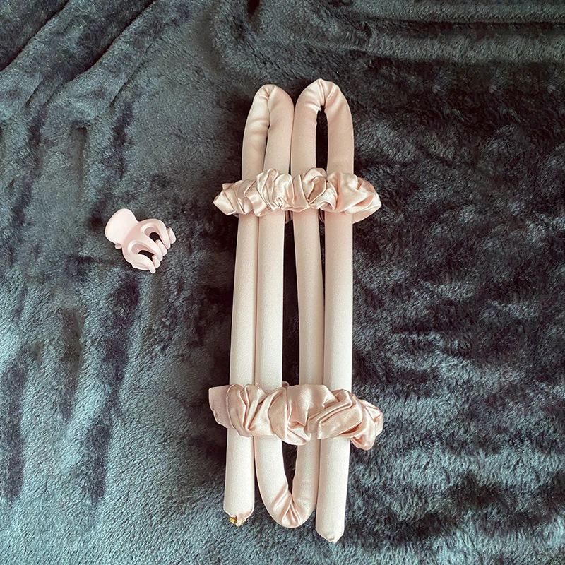 Small curl  skinny silk heatless hair curler ribbon slim curling no heat wand