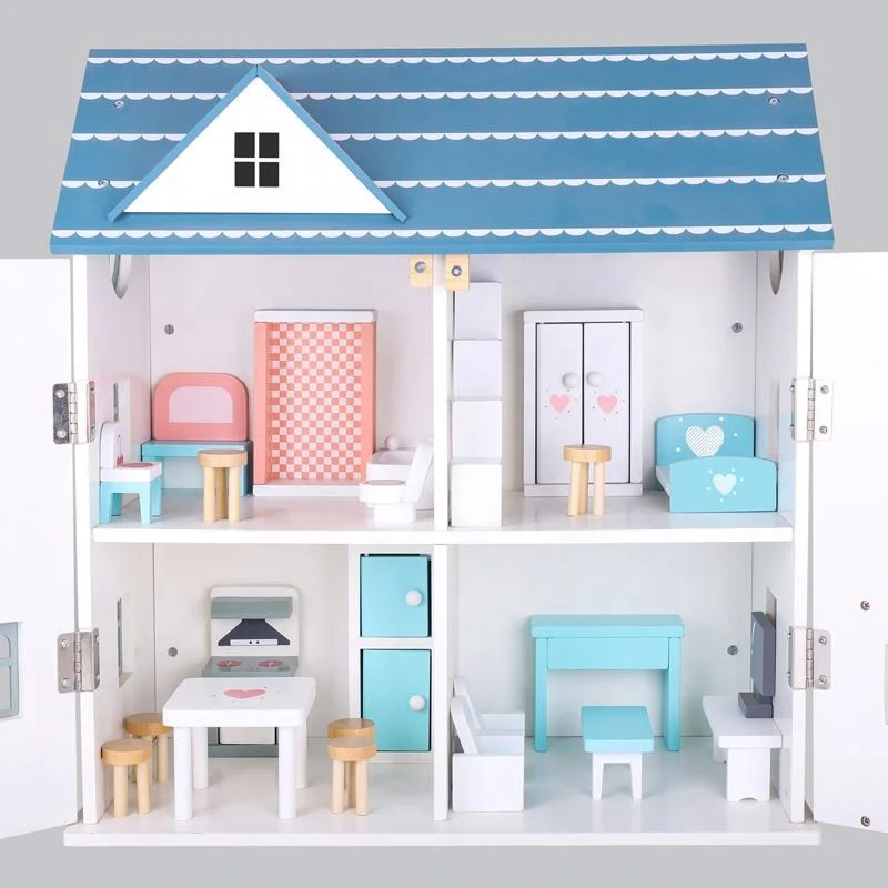 Best Selling Hand-assembled Diy Wooden Doll House Miniature Furniture For Boys Girls