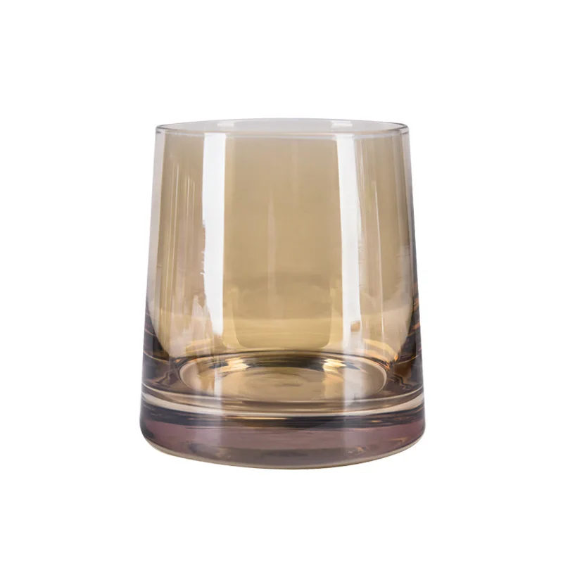 8 oz clear cylinder empty unique  amber colorful  iridescent candle jars luxury 250 ml for candle making