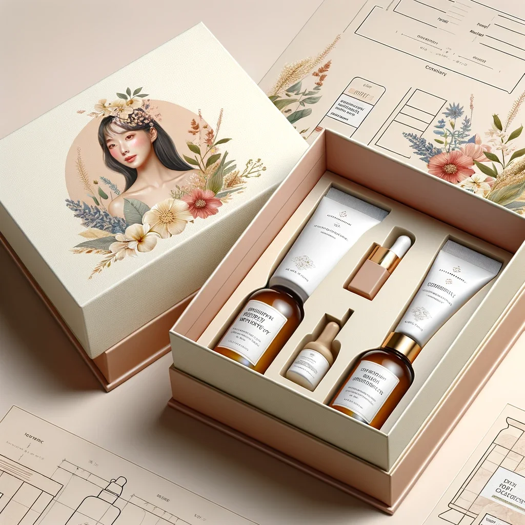 Recyclable geschenkbox bridesmaid eyelash goodie box  lid and base eco emballage mystery cosmetic paper boxes with eva insert