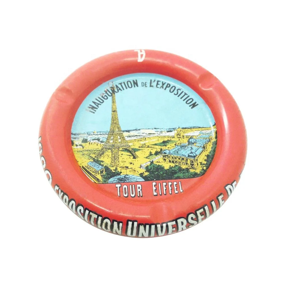 Factory sale custom round tin ashtray