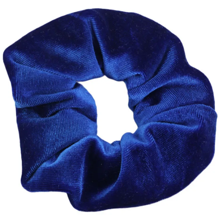 2021 Hot sale soft velvet holder hair scrunchies women plain color scrunchies hair accessories