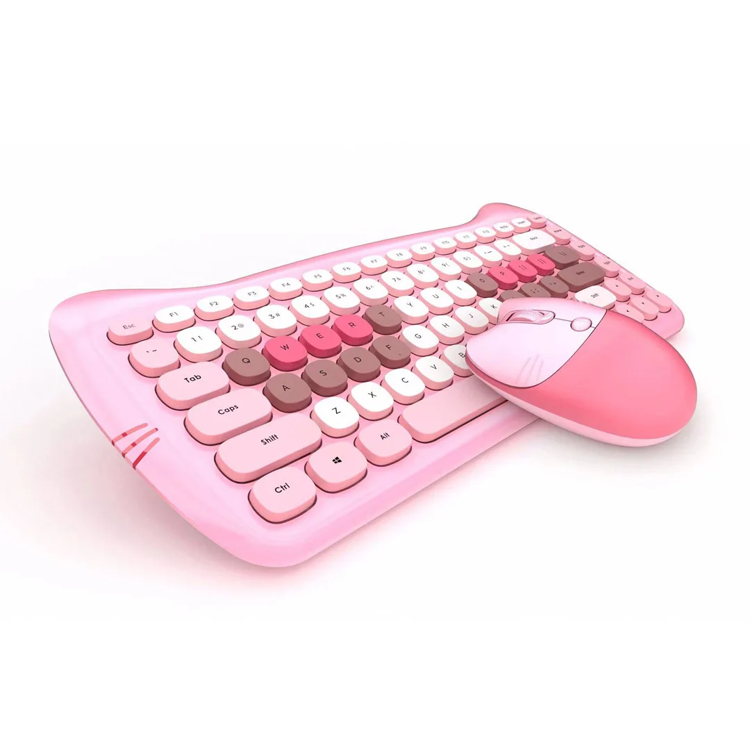OEM factory directly sales SMK-668M3AG Colorful Wireless Keyboard  with Mixed Colorful keycaps and patent