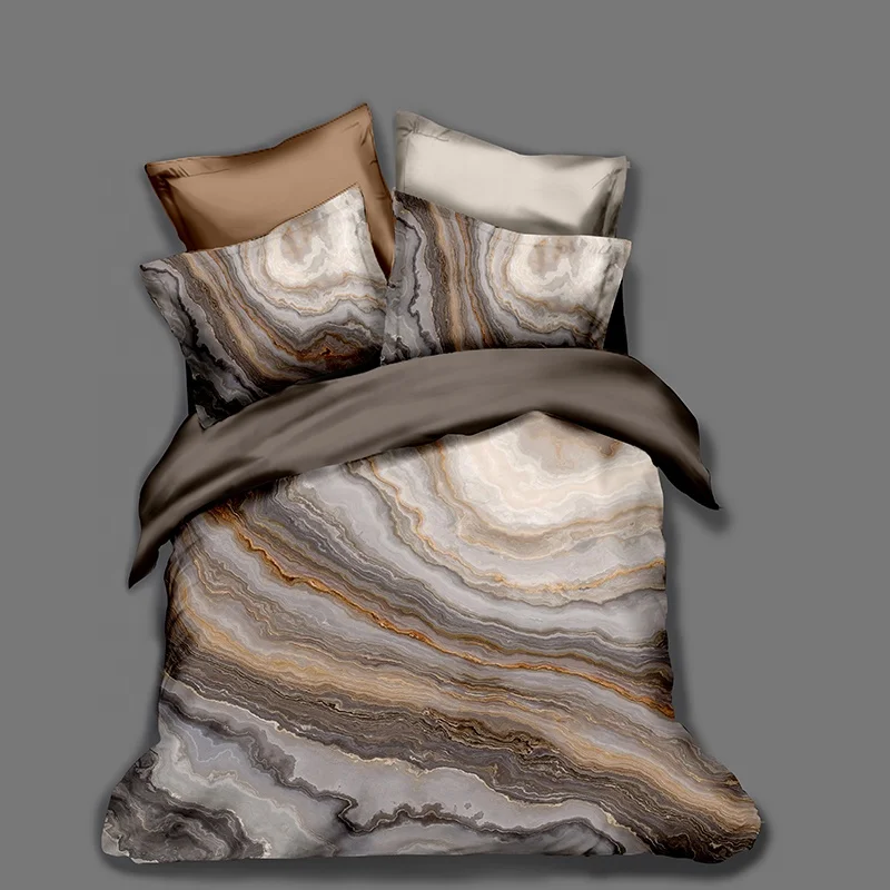 
China custom king size 3D digital printing quilt cover set 