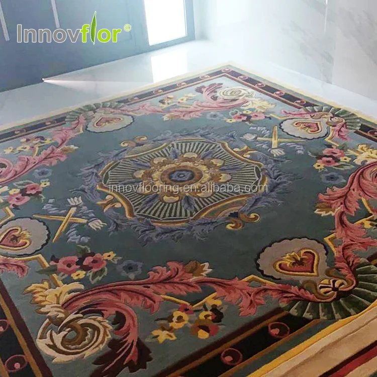 China Traditional Commercial Home Guestroom Manufacture Living Room Rug Circle Rug Hotel Hand Tufted Wool Loop Carpet For Home