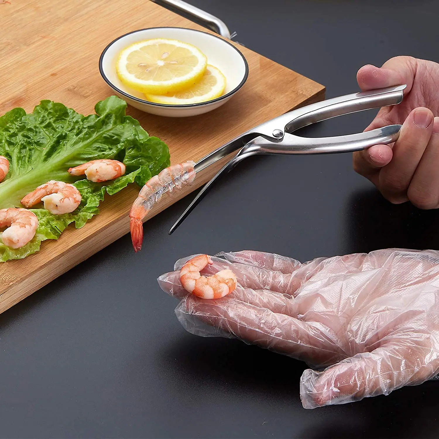 Easy To Clean Family Kitchen Stainless Steel Shrimp Deveiner Tool Peelers Unique Design Cleaner