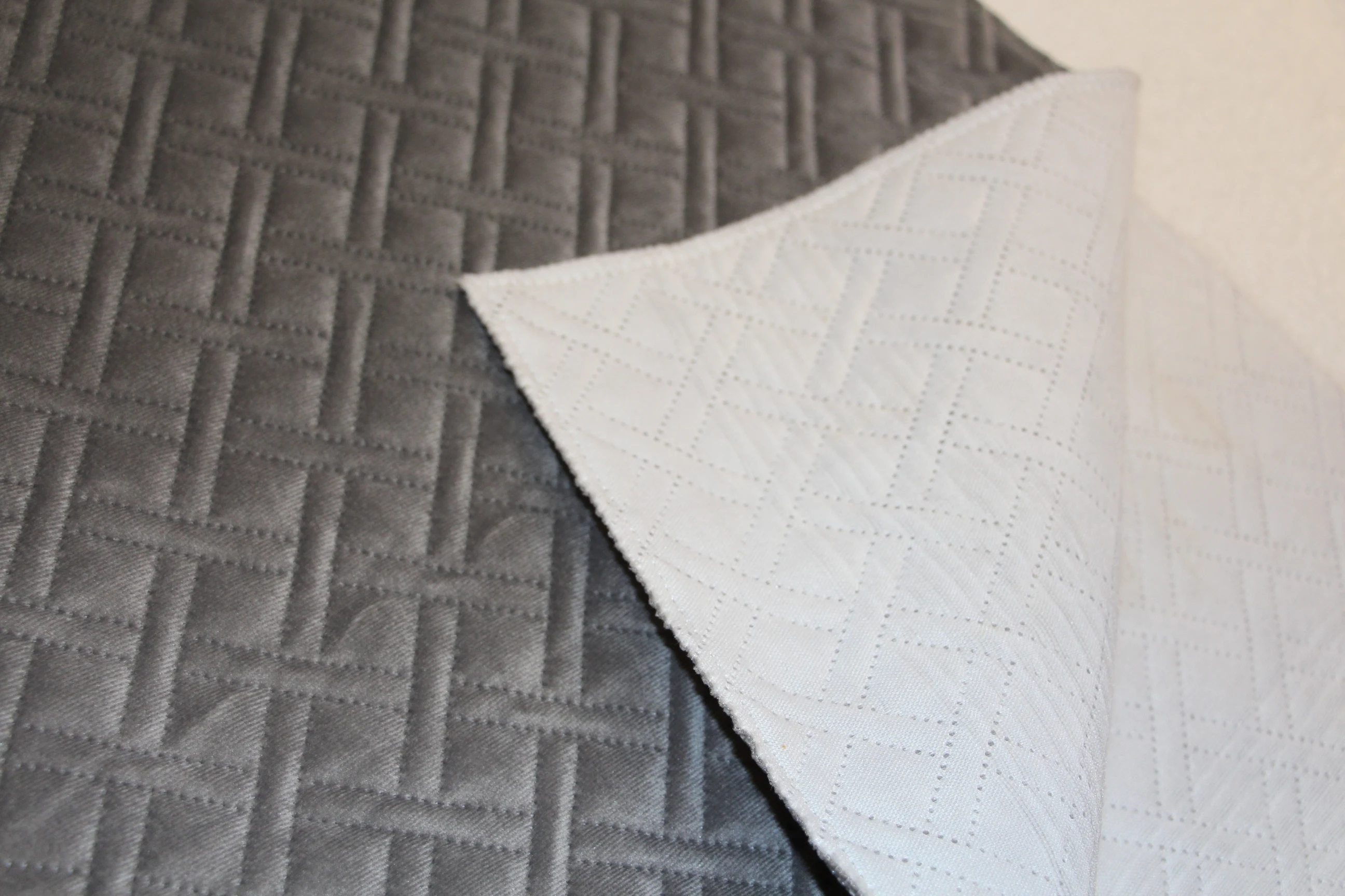 100% polyester high quality  holland velvet quilted sofa fabric for mattress