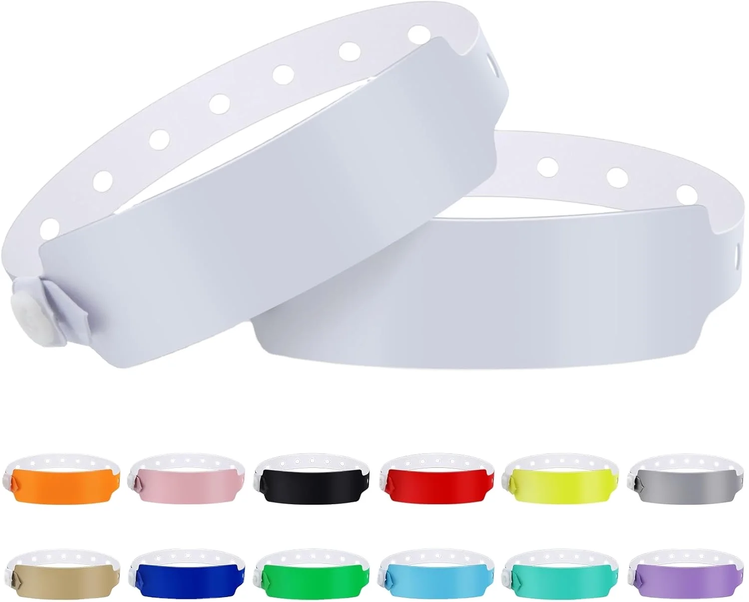 Vinyl Wrist Band Bracelets Hotel Plastic One Time Use Clear Identification PVC Button Bracelets OEM Customized personal design