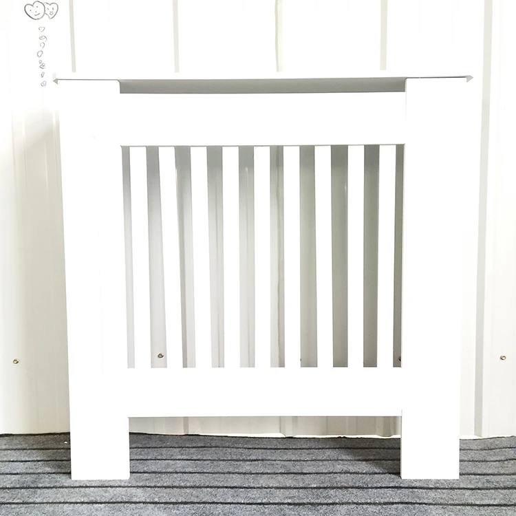 China Cheap wood radiator cover with grill, heater frame white finished,size M Free Sample