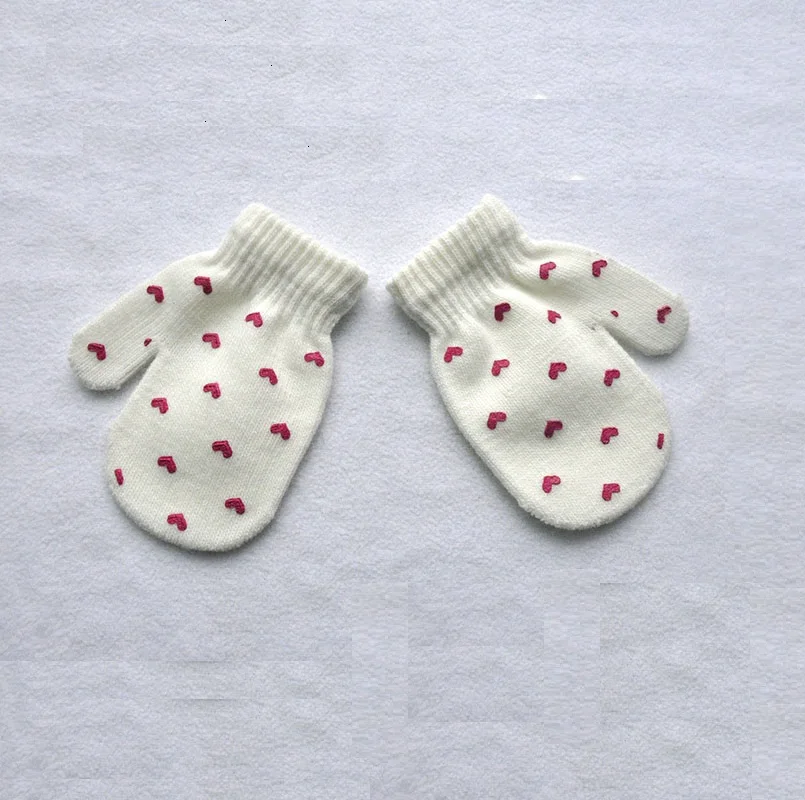 Custom Fashion Infant Wool  Warm Gloves Mittens Custom Knitted Children Winter Kids Baby Mittens For 1-3 years baby