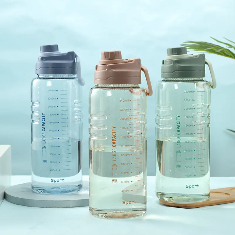 High Temperature Resistant Transparent Sport Cup Plastic Fitness Portable Travel Water Bottle