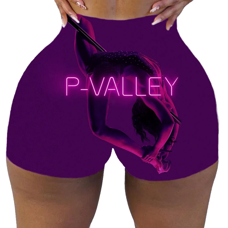 
Hot sale quality stretch polyester custom p valley snack shorts women 