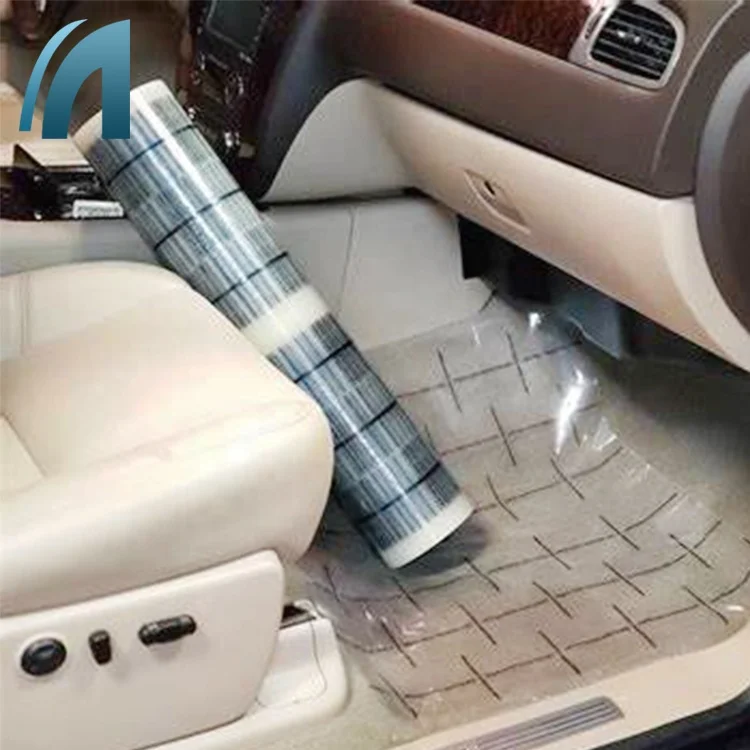 Custom Colour Thickness Self-adhesive Surface protective Car Carpet Protection Film With Logo Printing