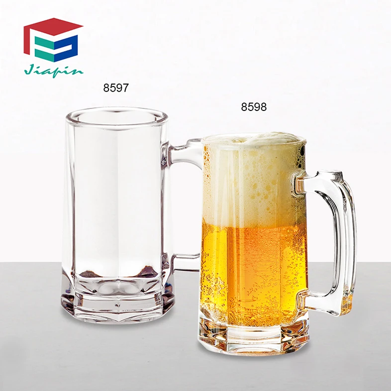 Bar using 12 oz Plastic Beer Mug glass with handle made in China