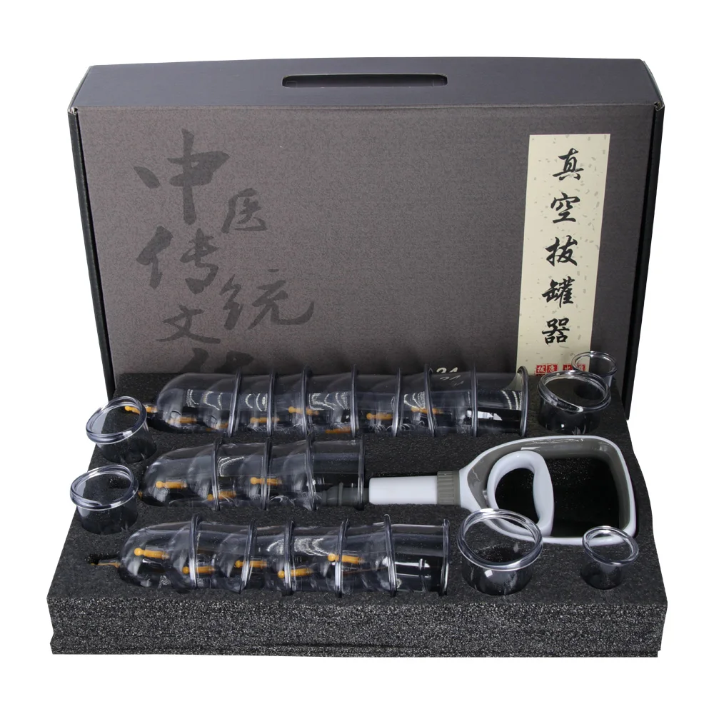 Cupping Set Professional Chinese Acupoint Cupping Therapy Sets Portable, Suction Hijama Cupping Set with Vacuum Magnetic Pump