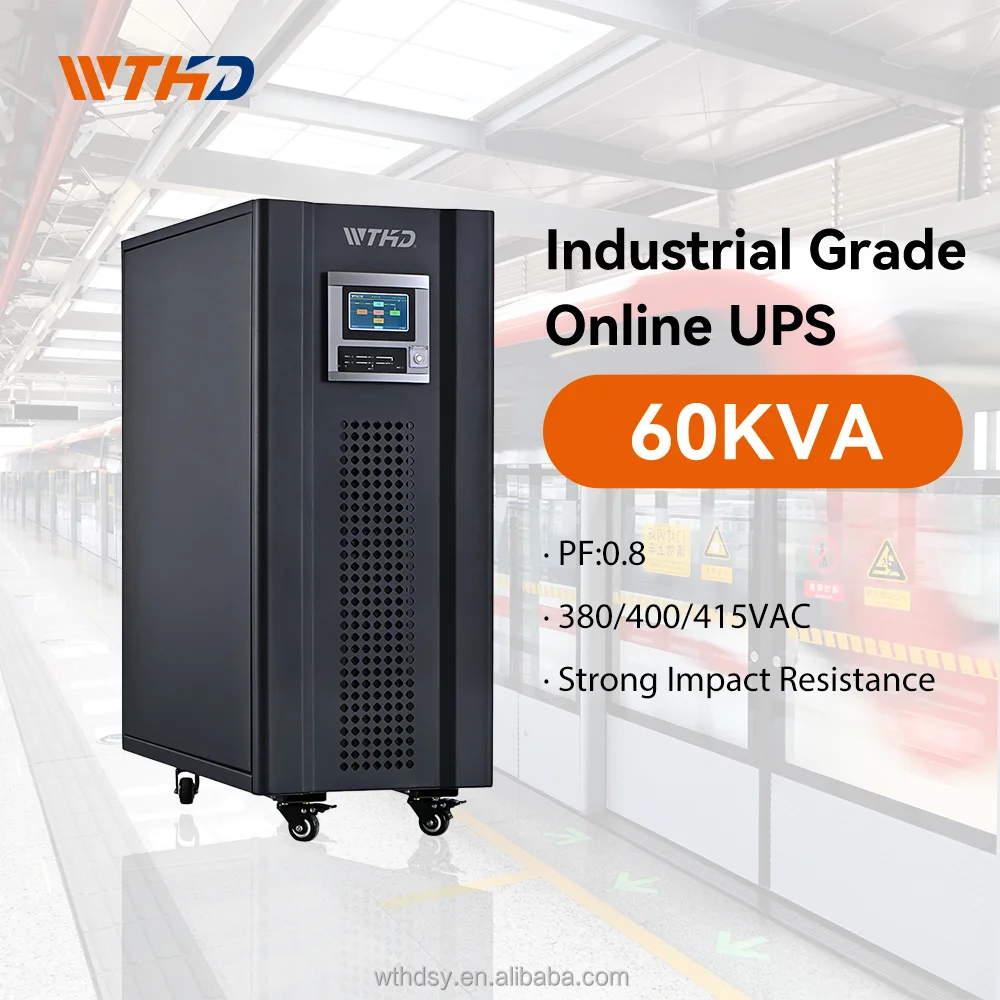 Factory low frequency 30kVA 40kVA 60kVA Online UPS power supply 3 Phase 380V 400V 415V built in transformer