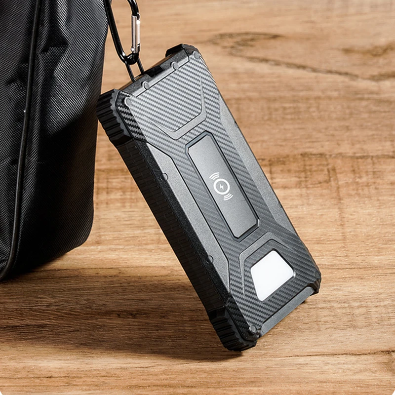 Aluminium Alloy Thin Solar Power Bank 20000mah Usb Solar Panel Power Bank Charger For Mobile Phone