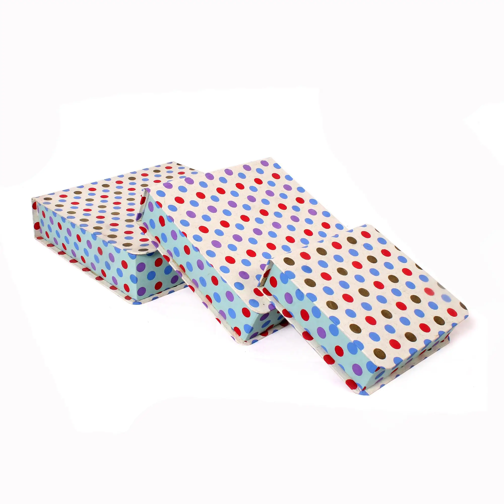 Бумажная Подарочная коробка с принтом в горошек и крышкой складная размера под заказ Экологически чистая картонная дизайнерская белая бумажная