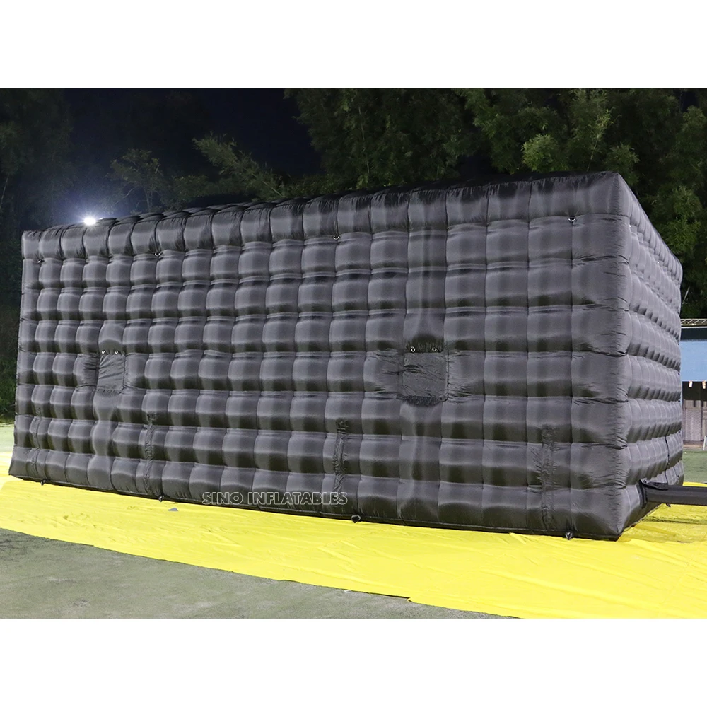 28x18Ft Large Black Blow Up Inflatable Nightclub with Disco LED Light for Adults Outdoor Club Party Tent events
