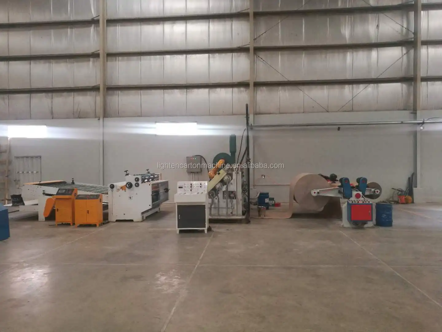 Single facer unit- Corrugated cardboard making machine -semi automatic carton making factory equipment