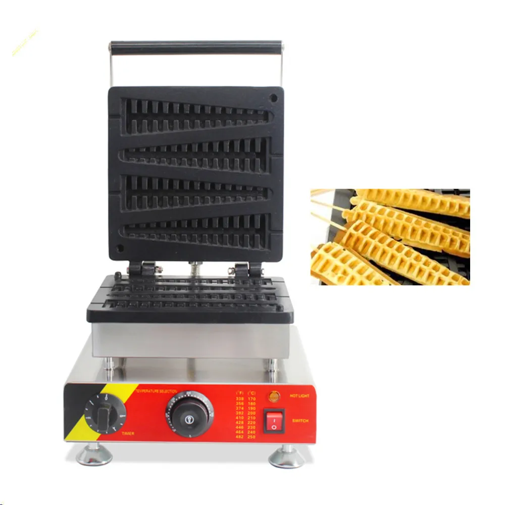 long service time lolly waffle stick maker machine christmas tree shape waffle machine