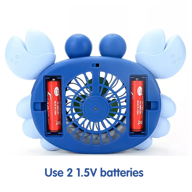 2023 Hot Wholesale Kids Summer Outdoor 3 In 1 Electric Automatic Soap Water Liquid Toy Crab Bubble Machine With Fan