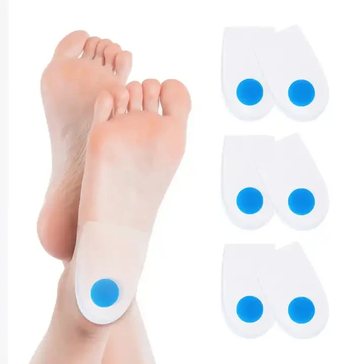 Shoes Detachable Half Silicone Gel Heel Pads For Pain
