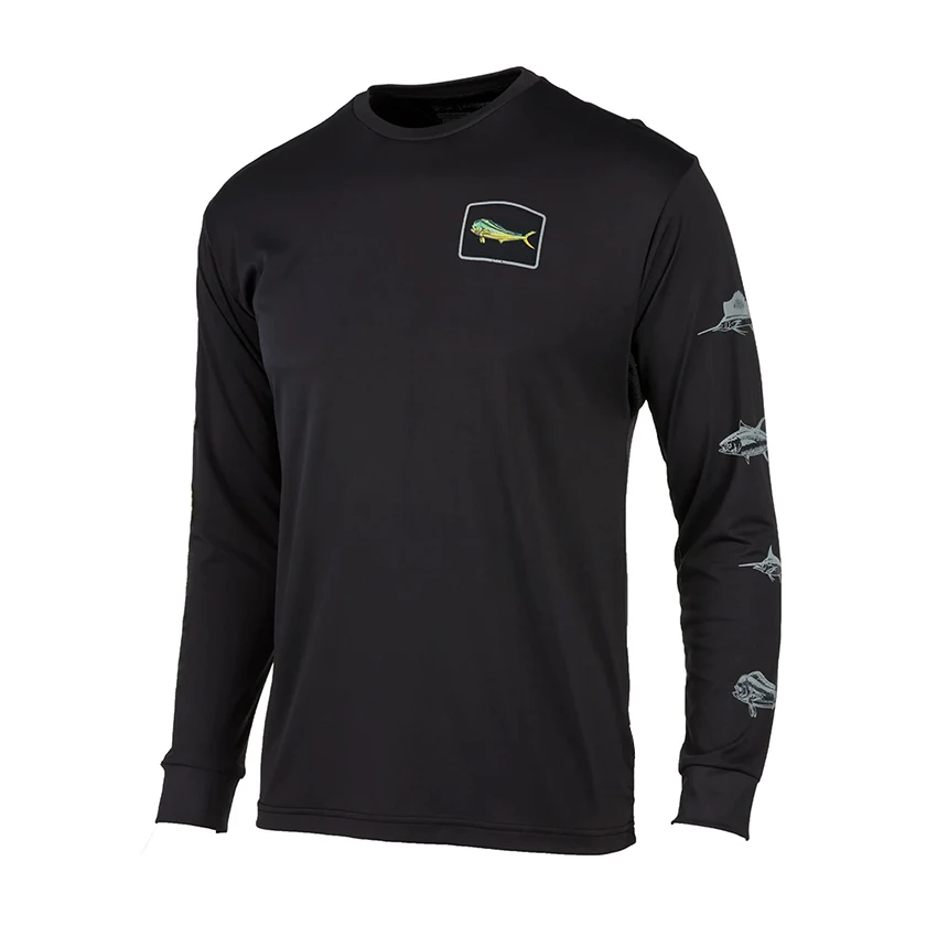 long sleeve 100 polyester sun protection clothing spf shirts custom fishing shirt