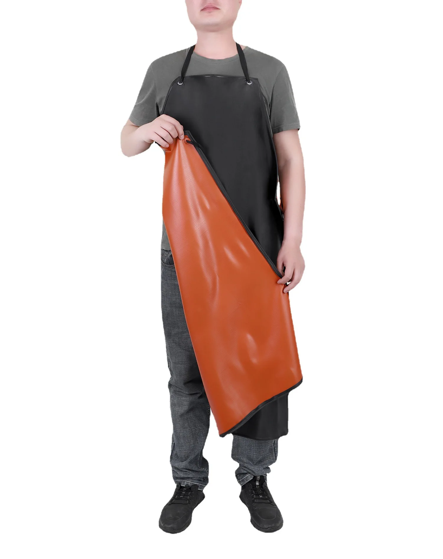 Wholesale Heavy Thickness Vinyl Apron Large Size Industrial Apron Bib Waterproof Butcher PVC Apron