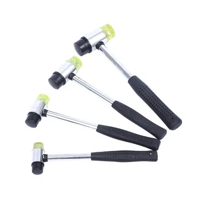 Износостойкий нескользящий нейлоновый молоток, инструмент для напольного покрытия плитки, ручка для стальной трубы, резиновый молоток для глазирования