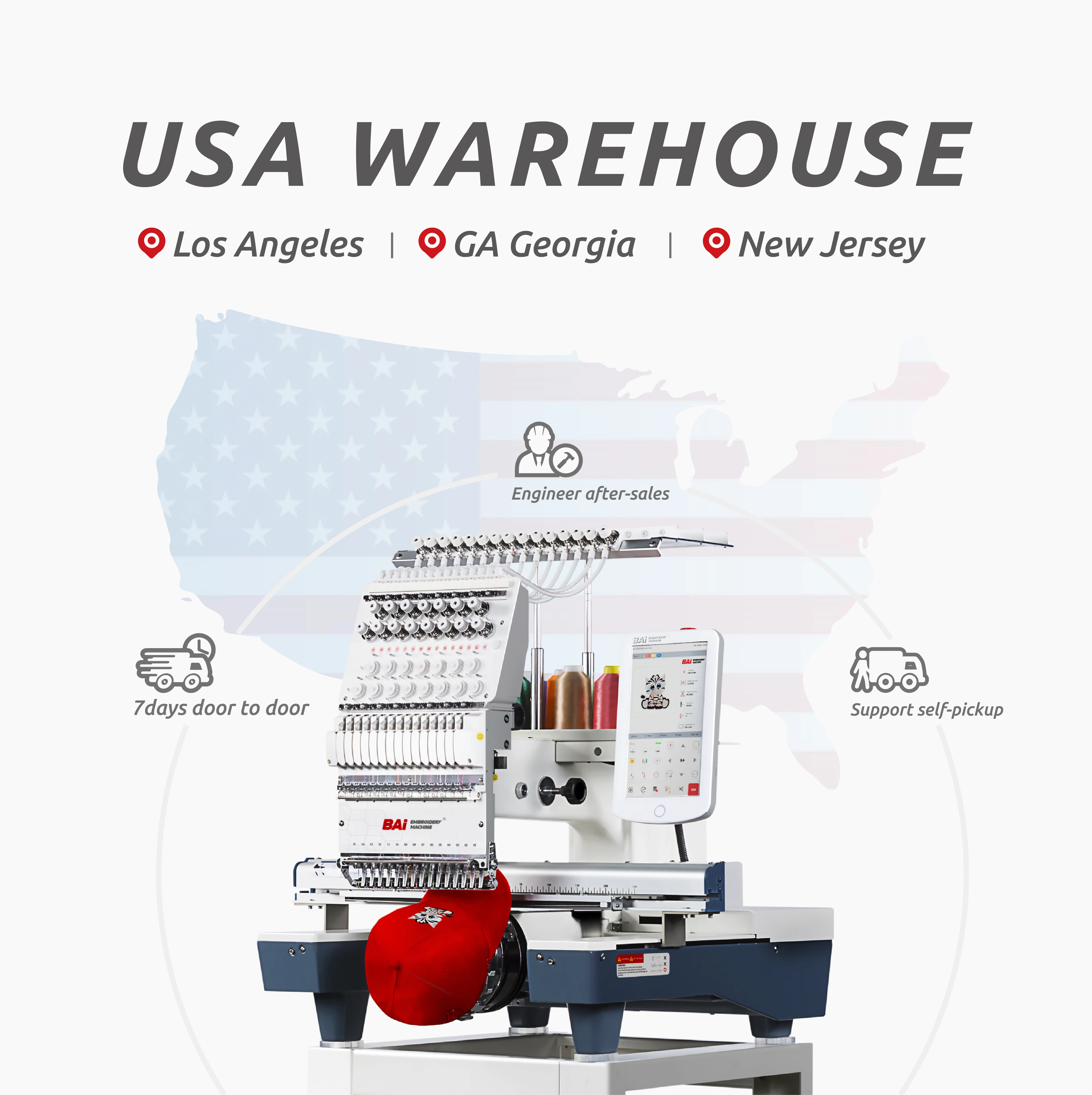 BAI cnc cheap hat 3d baseball cap embroidery machine d occasion15 needle computerized price