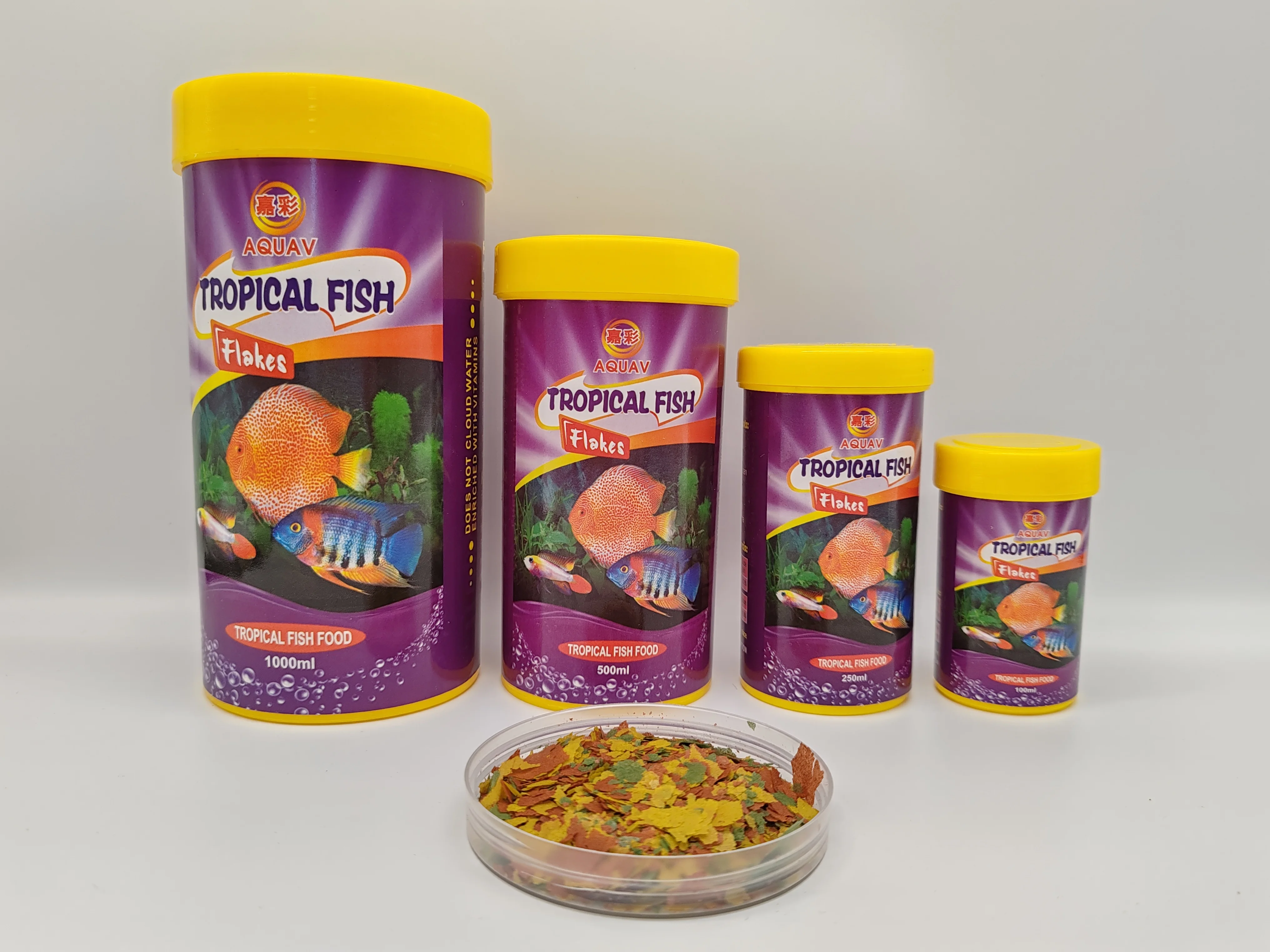 Preium  AQUAV tropical fish flakes with Purple Label