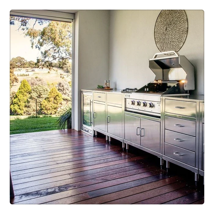 2022 Custom 304 Stainless Steel Gas Grill BBQ Outdoor Kitchen Cabinet